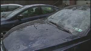 hail damaged car