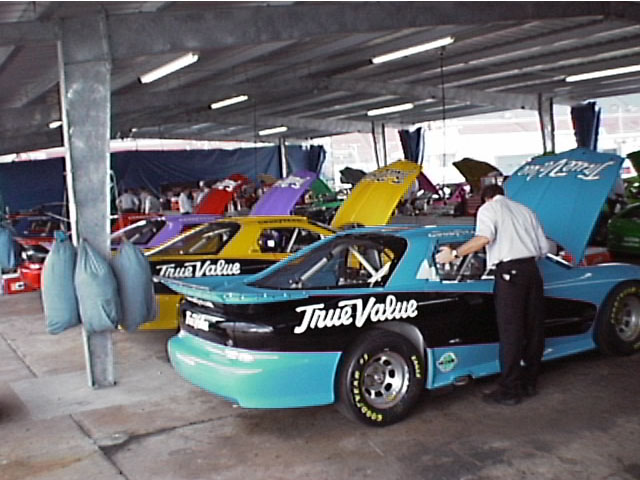 Working on the Petty Blue IROC Racer