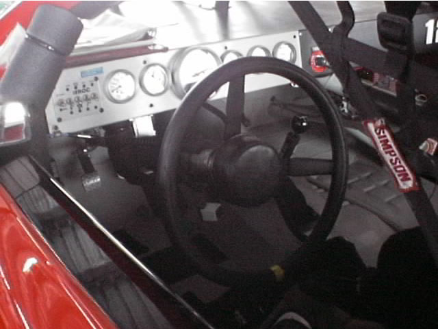 Inside the cockpit of the red car Bobby Labonte will drive at Daytona